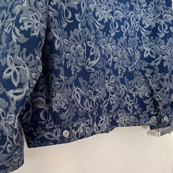 ALFRED DUNNER | Vintage Tapestry Navy Floral Jean Jacket - Picture 8 of 13